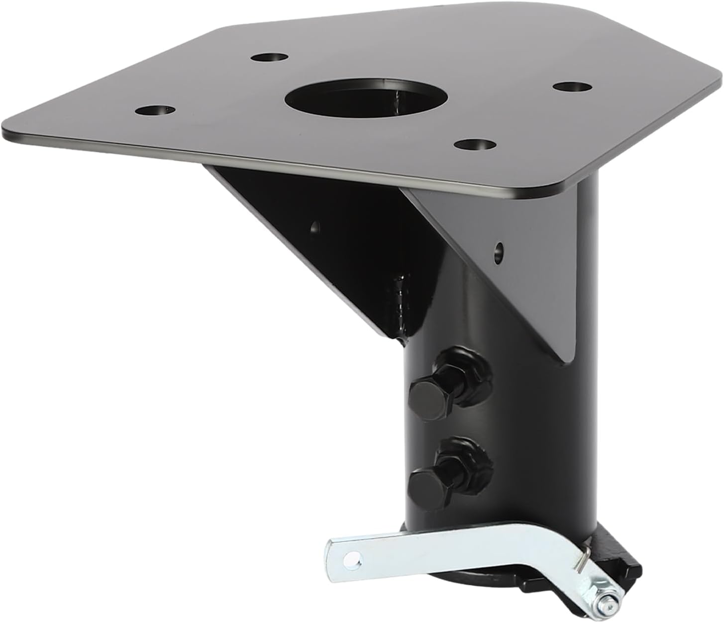 12"-17" Adjustable Fifth(5th) Wheel RV Camper Trailer Adapter Hitch, Fifth Wheel to Gooseneck Adapter Cushioned Trailer Hitch Camper RV Adapter Hitch