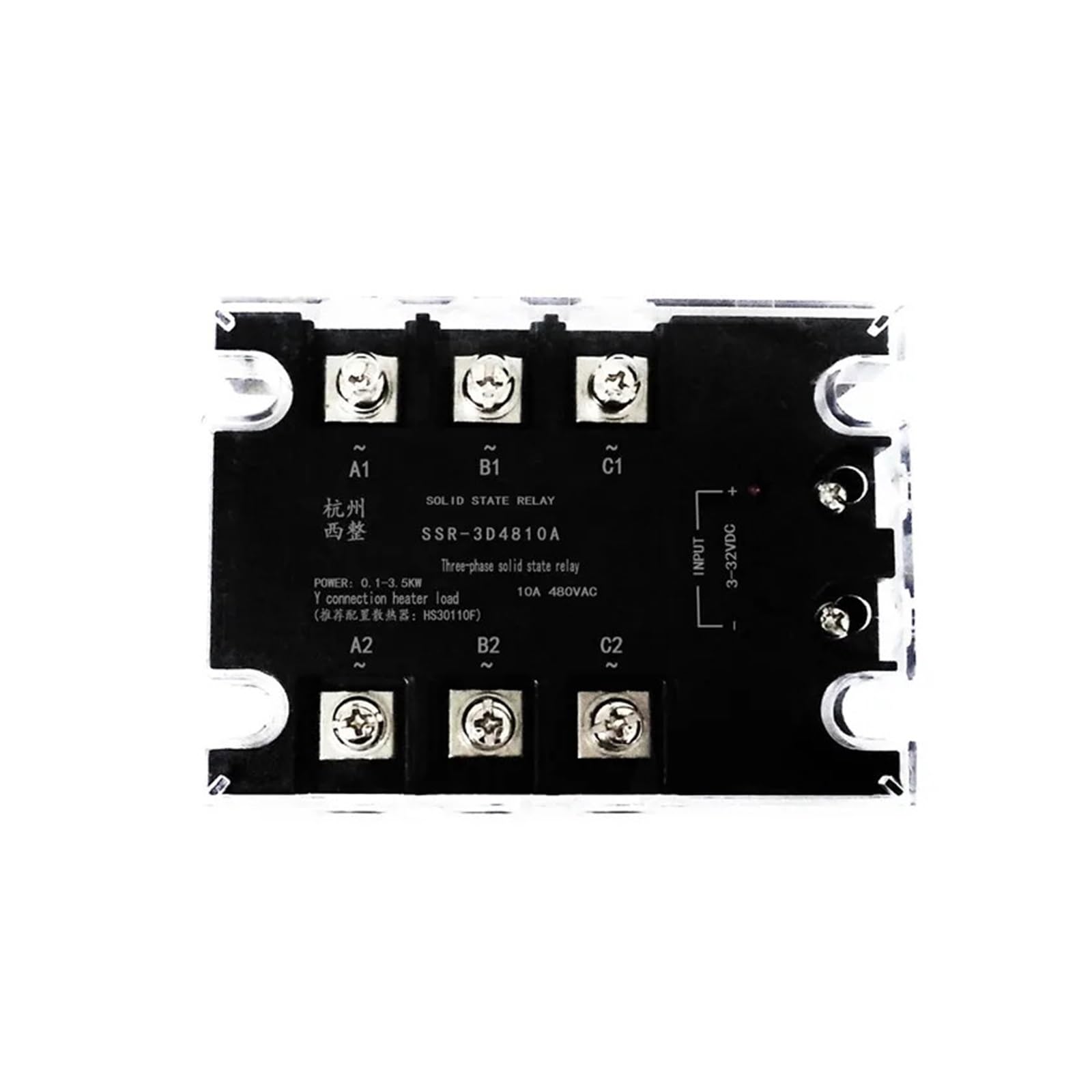 JJHQOKYNA Three-Phase Solid State Relay 10A 15A 20A 30A 40A 50A 60A 80A 90A 100A 120A(SSR-3D4815A)