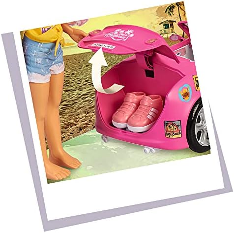 Nancy - A Day in California, 42 cm Blonde Doll with Sports Car and Roller Skates, for Girls and Boys from 3 Years (Famosa 700015788)