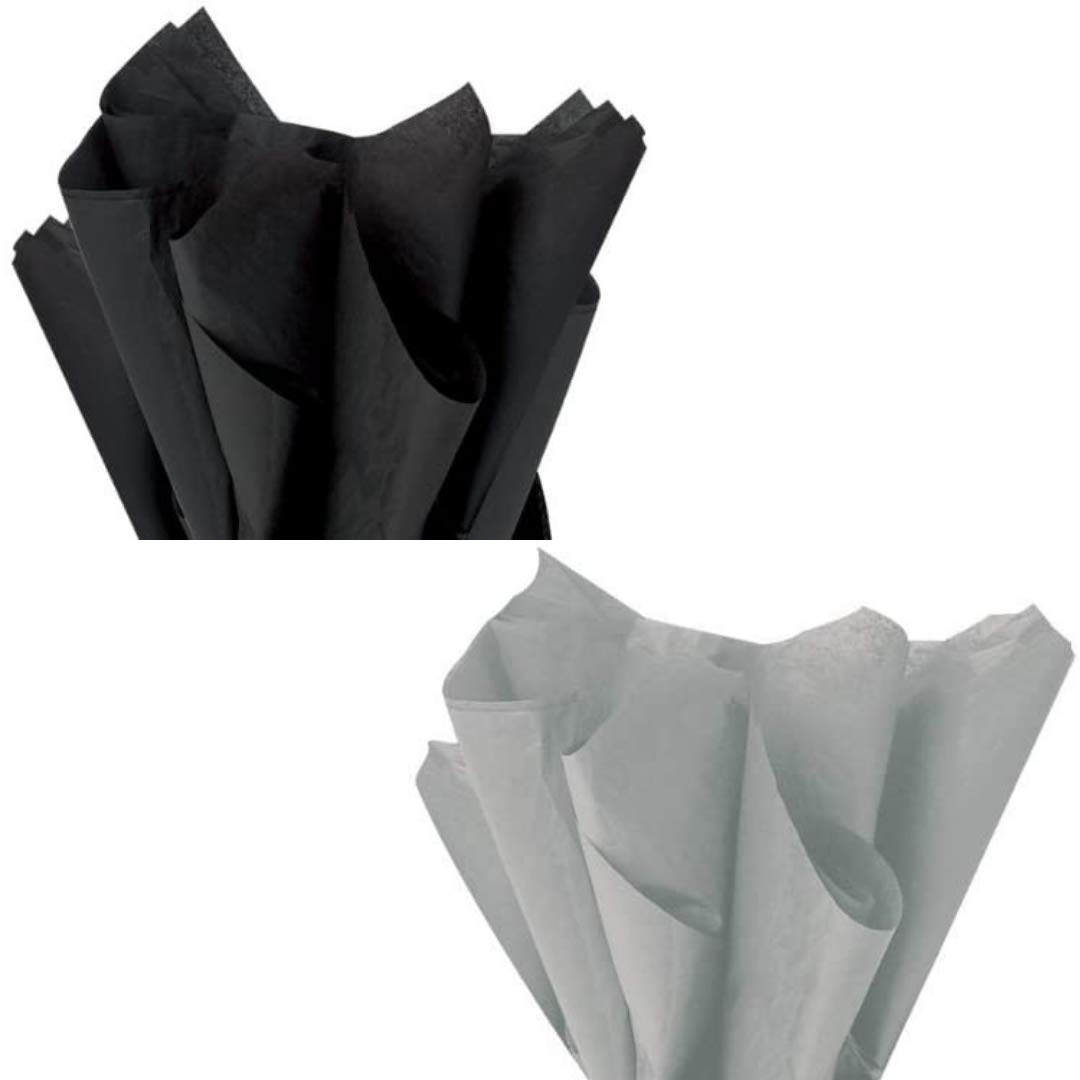 ECO SARRAS Black & Grey Multi-Purpose Wrapping Paper | 20x26 Inches | USES Gift Wrapping, Gift HAMPERS, Art N Craft, Crafts & DIY Projects, Flower Making, Shipping Clothes ETC [Assorted] (30 Sheets)-image-20