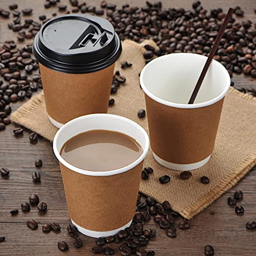 Amit Marketing Ripple Cup | Paper Disposable Hot and Cold Beverages | Eco-Friendly Double Wall Safe | for Tea/Coffee, Juice Party Event Travel Wedding Office | 250ml - Pack of 50 1