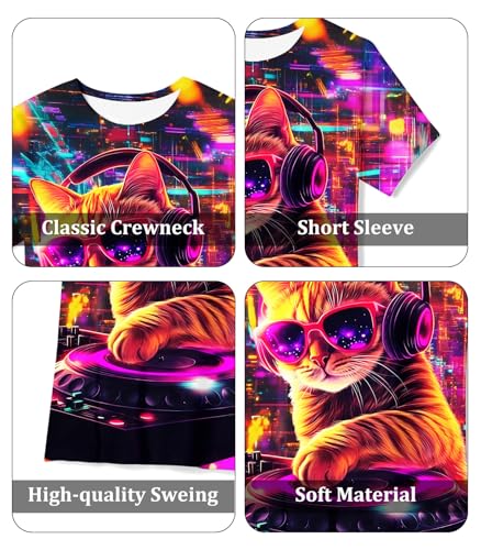 Idgreatim Boys T-Shirts Cool 3D Graphic Short Sleeve Tee Shirt 4-14 Years4