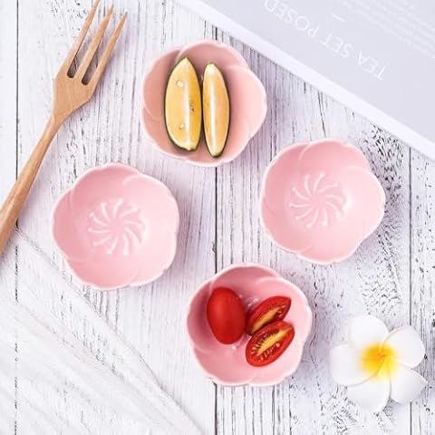 Set of 5 Pink Cherry Blossom Dishes Cover