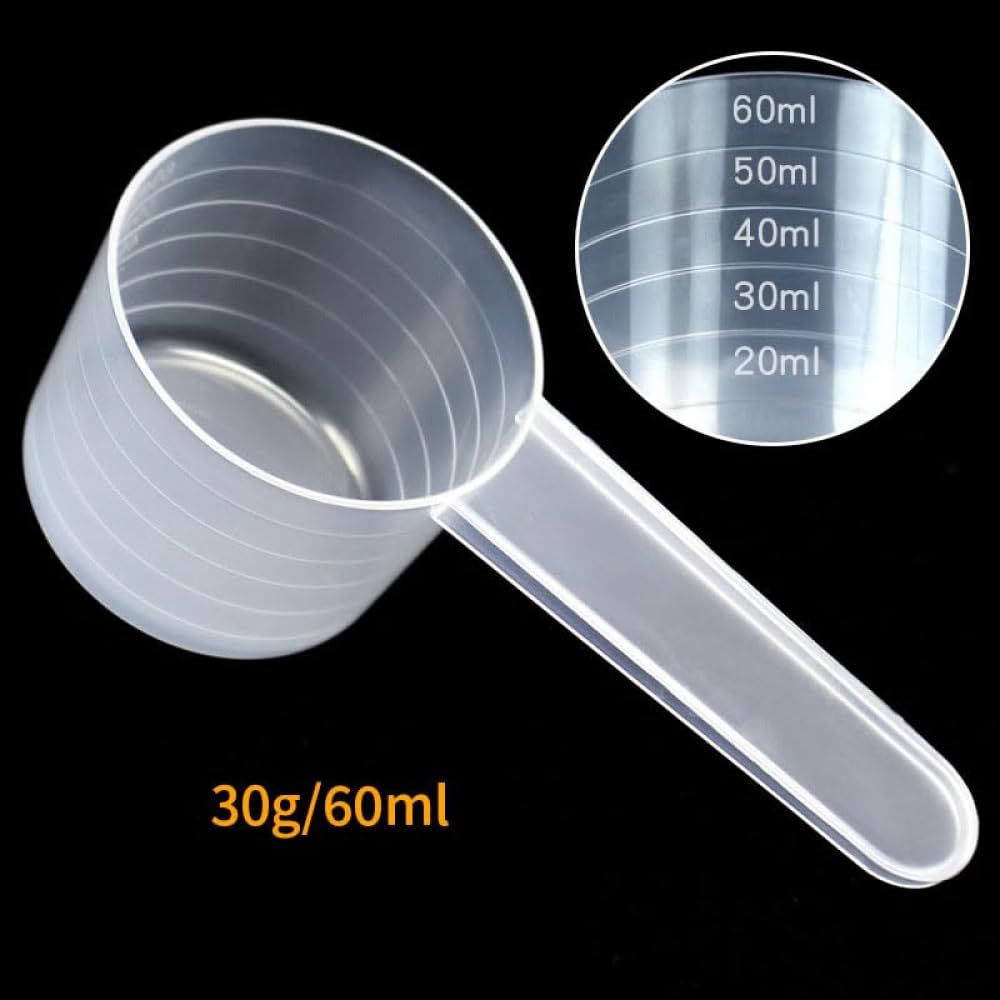5-pak łyżek pomiarowych 30 g/60 ml - trwałe plastikowe miarki do pieczenia, białka w proszku, detergentu i użytku kuchennego