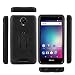 BLU Studio Mega Case, BLU Advance A6 Case, Heavy Duty Rugged Hard Cover with Hybrid Dual Layer Shock-Absorption Protection with Kickstand (HVD Black/Black)