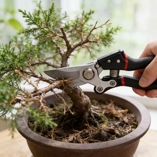 Tijeras de podar profesionales de acero para jardín miniatura 1