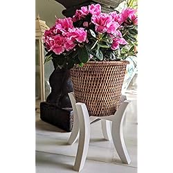 Maceteros Pvc Blanco Andaluciart | Pie Decorativo Maceta PVC | Pie Maceta Jardín | Maceteros Decorativos, Eleva Macetas PVC, Maceteros Jardín Terraza Exterior, Pies de Maceta Interior. (Modelo Estetic)