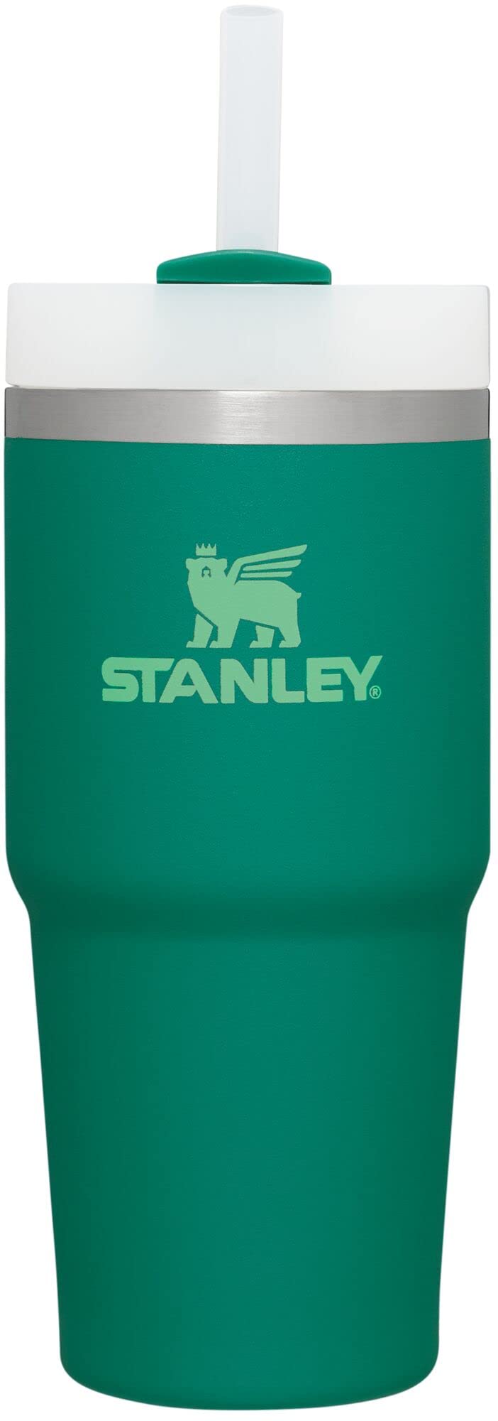 STANLEY Quencher H2.0 - Gobelet avec paille de 414 ml – Couvercle Flowstate à 3 positions – Porte-gobelet compatible avec les voyages – Tasse isotherme en acier inoxydable – Sans BPA – Alpine