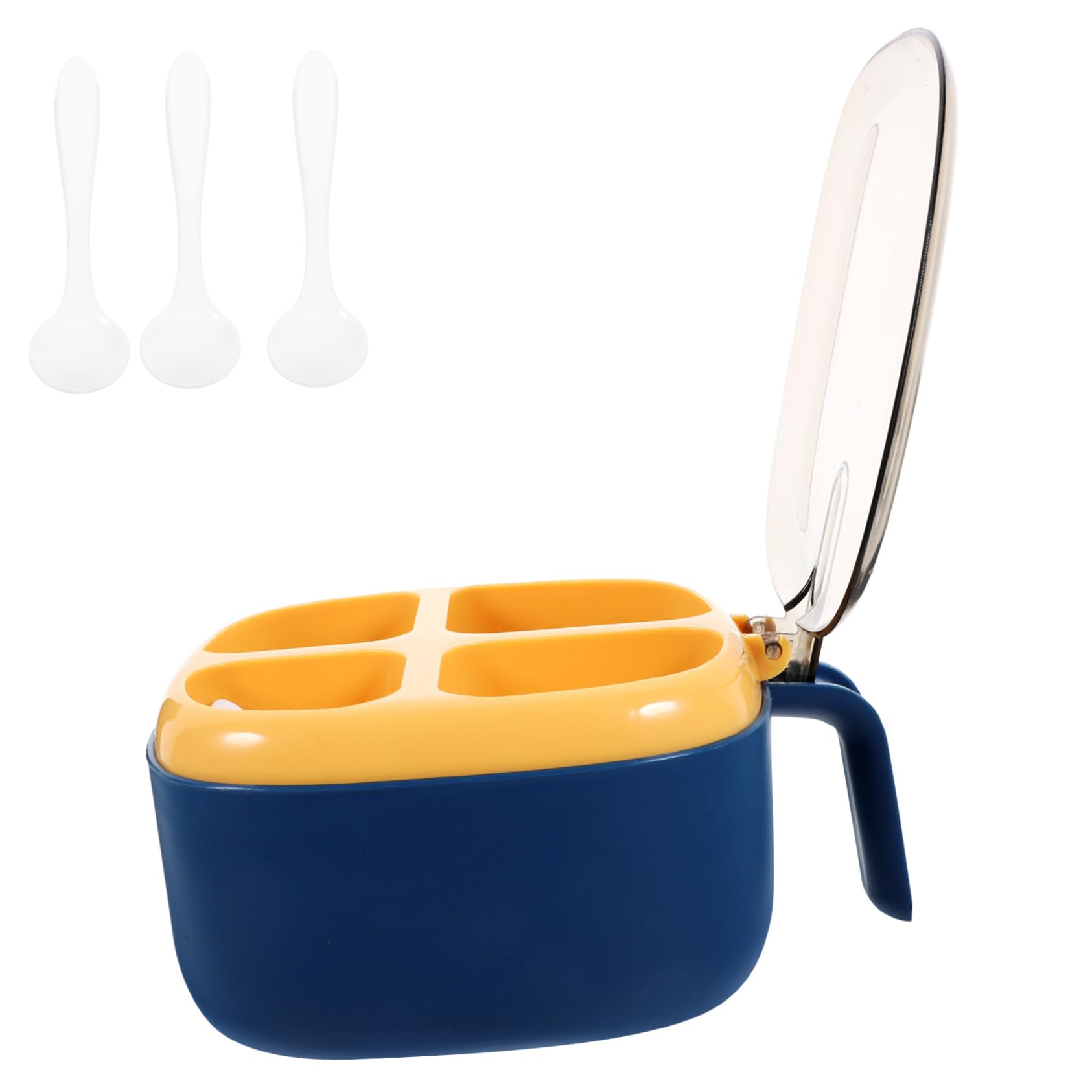 Cabilock Boîte De Rangement Efficace Pour Assaisonnements 5 Compartiments Pots À Épices Récipients Pour Condiments Délicats Cuisine