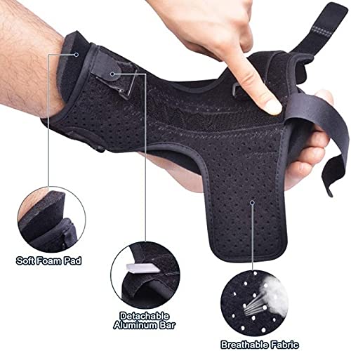 Fascitis Plantar Ajustable Férula Nocturna Soporte para pies Pie Caída Ortesis Tobillo Valgo Cinturón de corrección Hemiplejia Tobillo Férula Equipo de Salud Negro 20211210