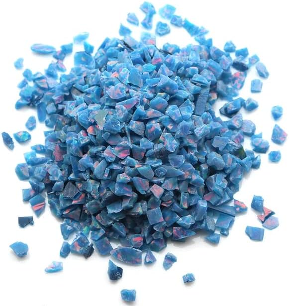 Davitu (20 Grams/lot) OP08 Pink 2mm to 3mm Synthetic Crushed Opal for Nail Art|Beads| - - (Color: OP01, Item Diameter: 2mm-3mm)