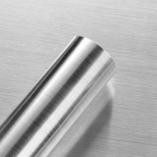 HotDecor Vinilo Adhesivo Muebles Papel Pintado Autoadhesivo Plateado Vinilo Para Encimera De Cocina Papel Tapiz Autoadhesivo Estilo Metálico Papel Adhesivo Para Muebles Vinilo Para Nevera 40 x 200cm