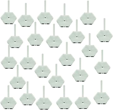 LITKO Hex Flight Stands | Compatible with BattleTech | 30mm | Clear | Twist-fit base + 2-inch peg | Pack of 25 | Glue optional | Fits CAV Strike Ops & Full Thrust | Works with LITKO toppers