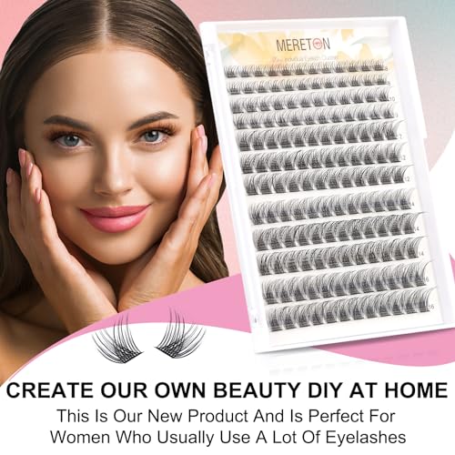 Mereton Diy Lash Extension Kit Lash Clusters With Bond And Seal Individual Lashes Kit Cluster Lashes Wispy D Curl False Eyelash Clusters By Mereton thumb #2