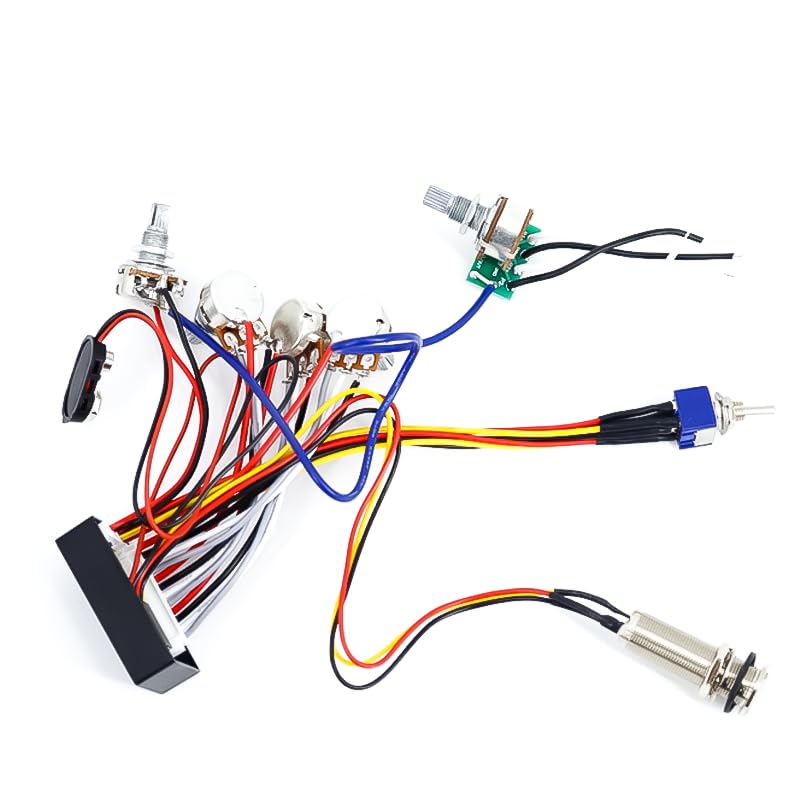 Pre-Wired 3-Band Active & Passive EQ Equalizer Kit for Electric Bass Guitars - Complete Preamp...