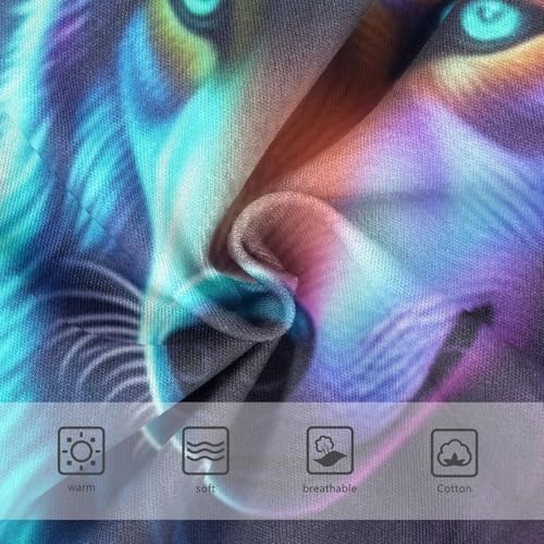 Cotton Girls Underwear Toddler Neon Rainbow Wolf Cool Panties Little Girl Funny Undies Kids Briefs 2t3