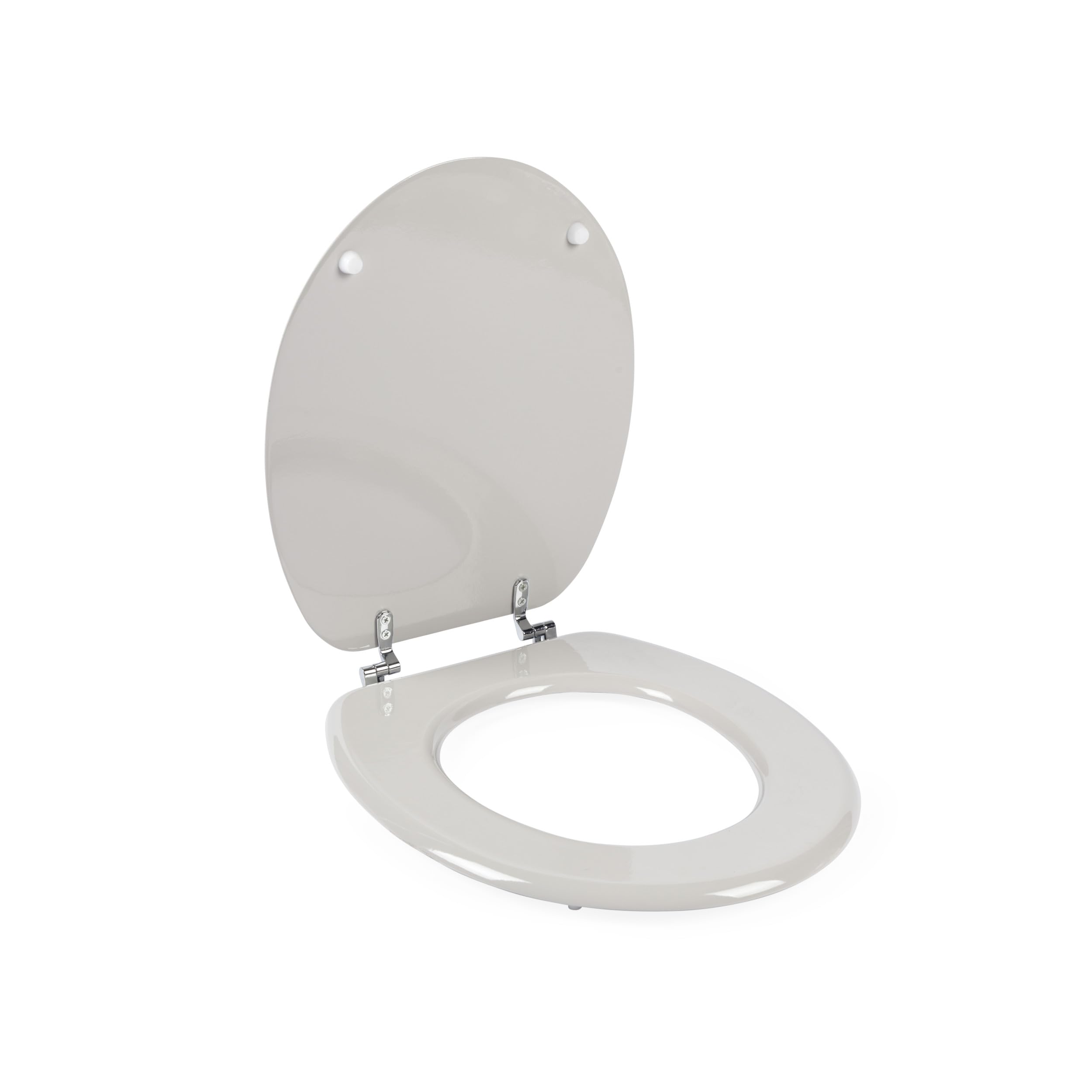 Beldray Wooden Toilet Seat – Classic Neutral Design, Easy to Fit & Remove, Fits Most Standard Sized Toilets, Seat Size 36.5 x 42.5 cm(w x d), Lid Size 34.3 x 41.2cm Easy Clean, Durable Zinc Hinges — image 1