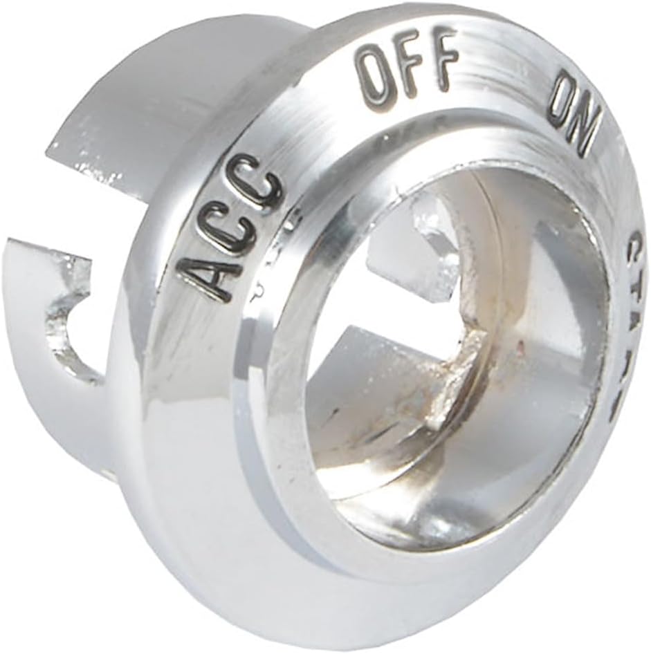 Compatible/Replacement For Chrome Ignition Switch Bezel 1961-66 F-Series 100 250 350, 1966-77 Bronco Pickup Truck (C3TZ-11584A)