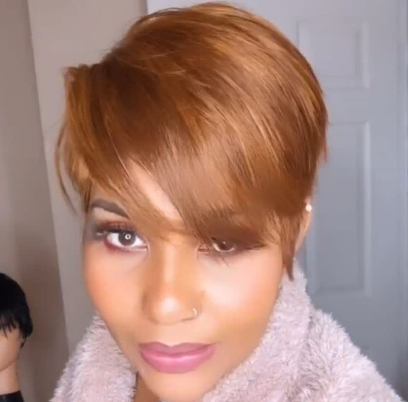 FCHW Short Pixie Cut Hair Wig Short Hairstyles Synthetic Wigs For Women Popular Fashion Wigs Heat Resistant Hairpieces Women's Wig (s3692) image 5