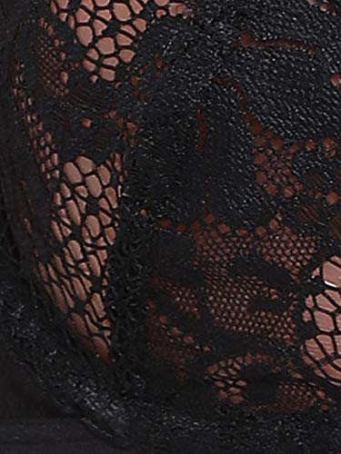 Image of Clovia Womens Bond Girl Bra Brief Set in Black