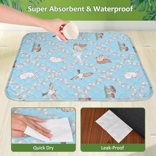 Image of Washable Pee Pads for Dogs, 18'' x 24'' Reusable Puppy Pads, Waterproof Pet Pads for Dog Cat, Absorbing Training Pads, Puppy Potty Pads with Waterproof Bottom (18 inch x 24 inch)