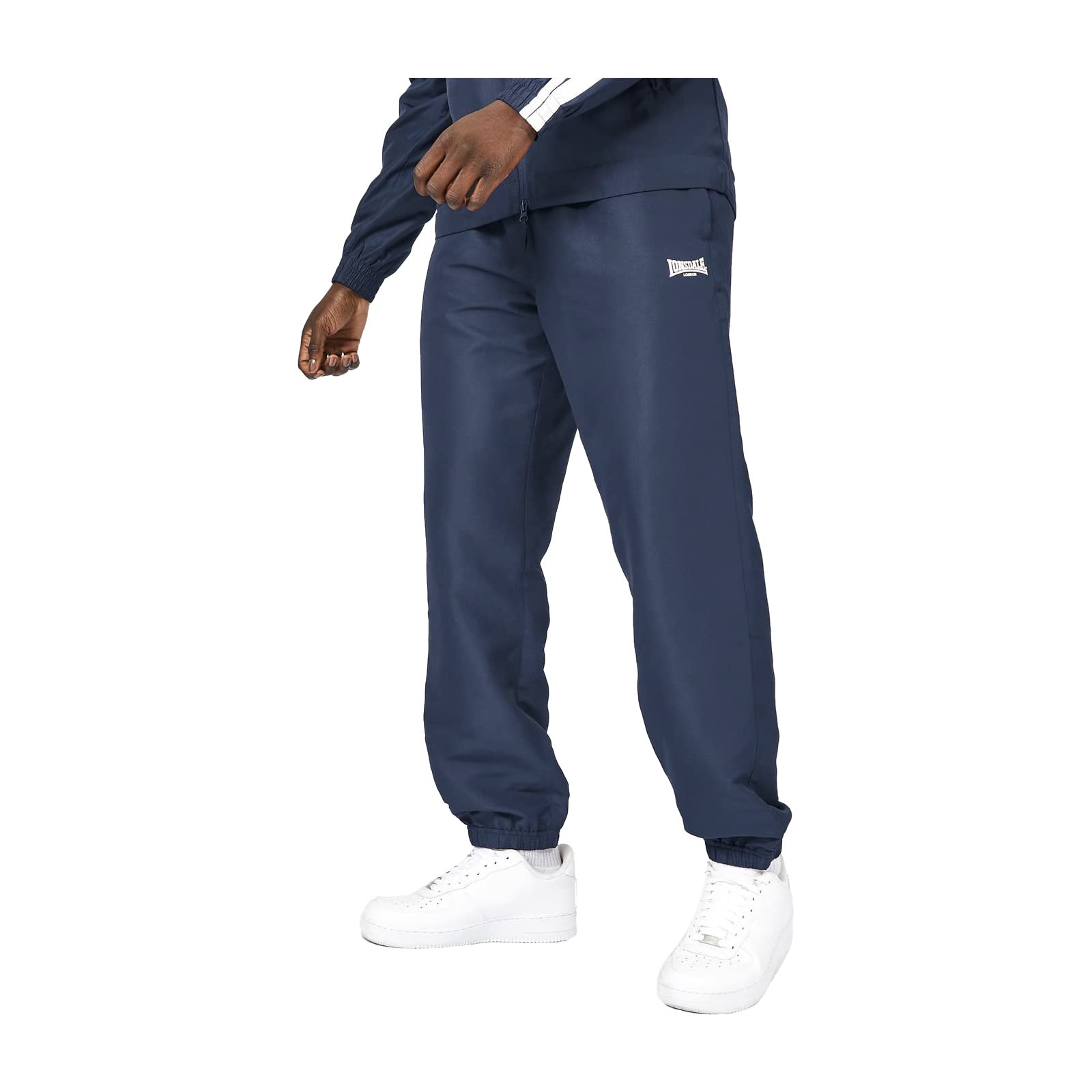 Lonsdale Men's Navy Essential Closed Hem Woven Tracksuit Pants L