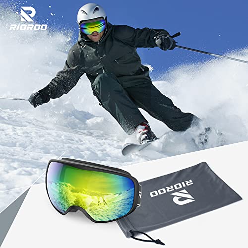 RIOROO Ski Goggles, Skiing Goggles For Snowboard Jet Snow 100% UV Protection - Image 2