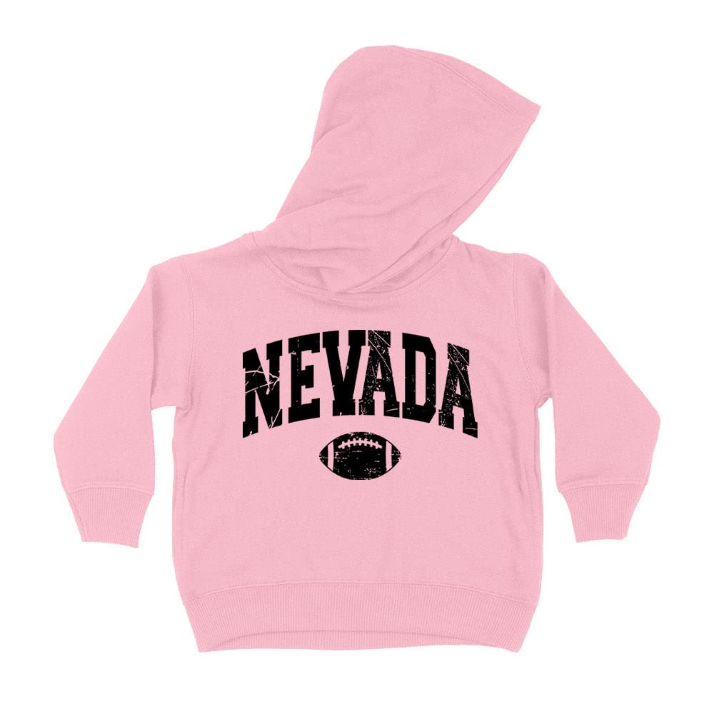 Football Nevada Collegiate Kids Hoodie Sweatshirt Toddler 5T Light Pink