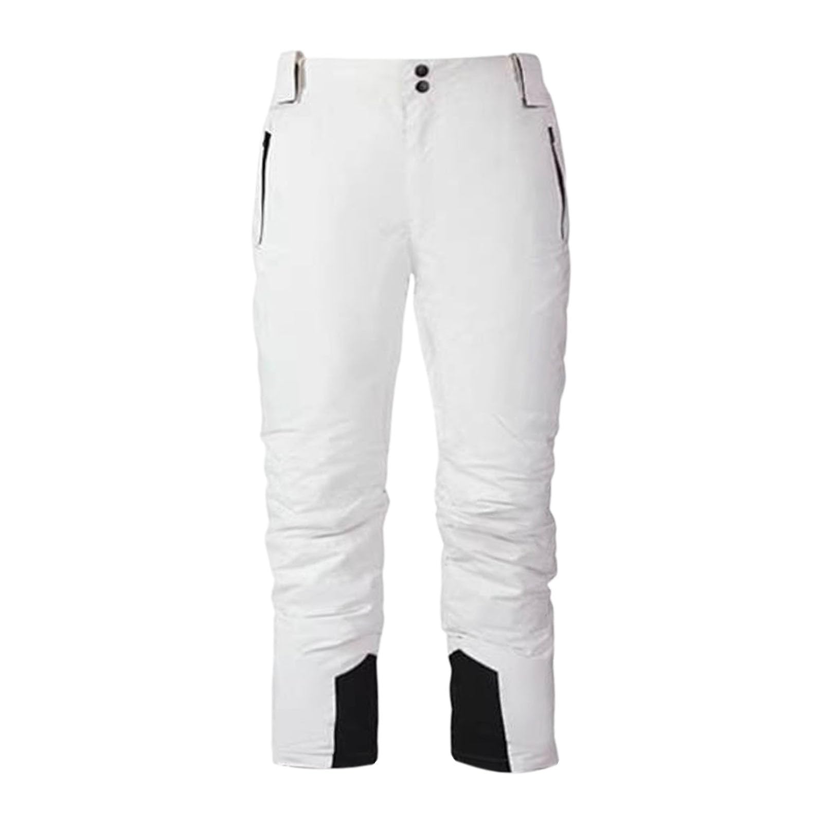 Pantalone Neve Uomo Impermeabili Pantaloni Sci Antivento Baggy Snowboard Pants Caldo Softshell con Tasche Multiple Montagna Invernali Salopette