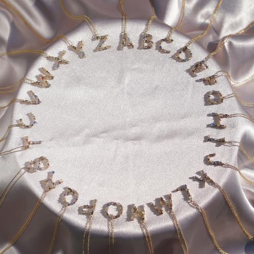 ADDWel eternal rose gifts for her with initial necklace