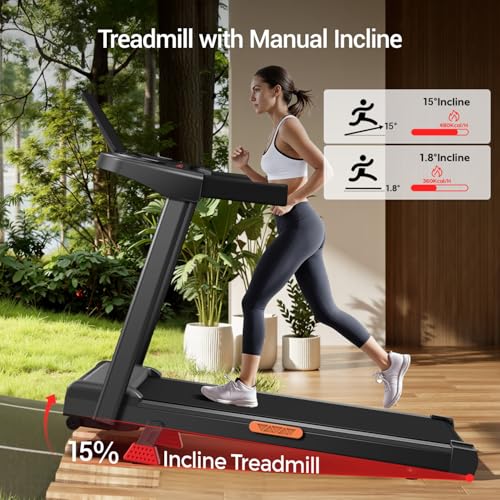 Motorized Folding Treadmill with Incline