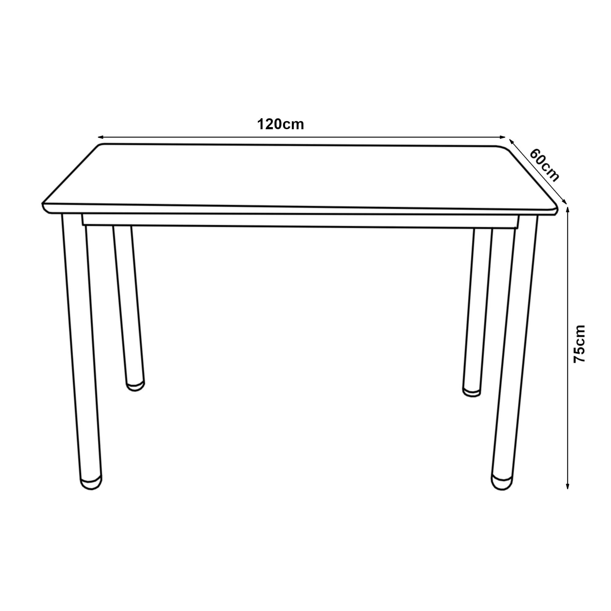 [en.casa] Esstisch Tammela Küchentisch für 4 Personen 120 x 60 cm Esszimmertisch rechteckige Tischplatte Stahlbeine Marmoroptik, schwarz