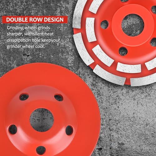 Image of TOOLEAGUE 4.5 Inch Diamond Concrete Grinding Wheel for Angle Grinder,3 Pcs