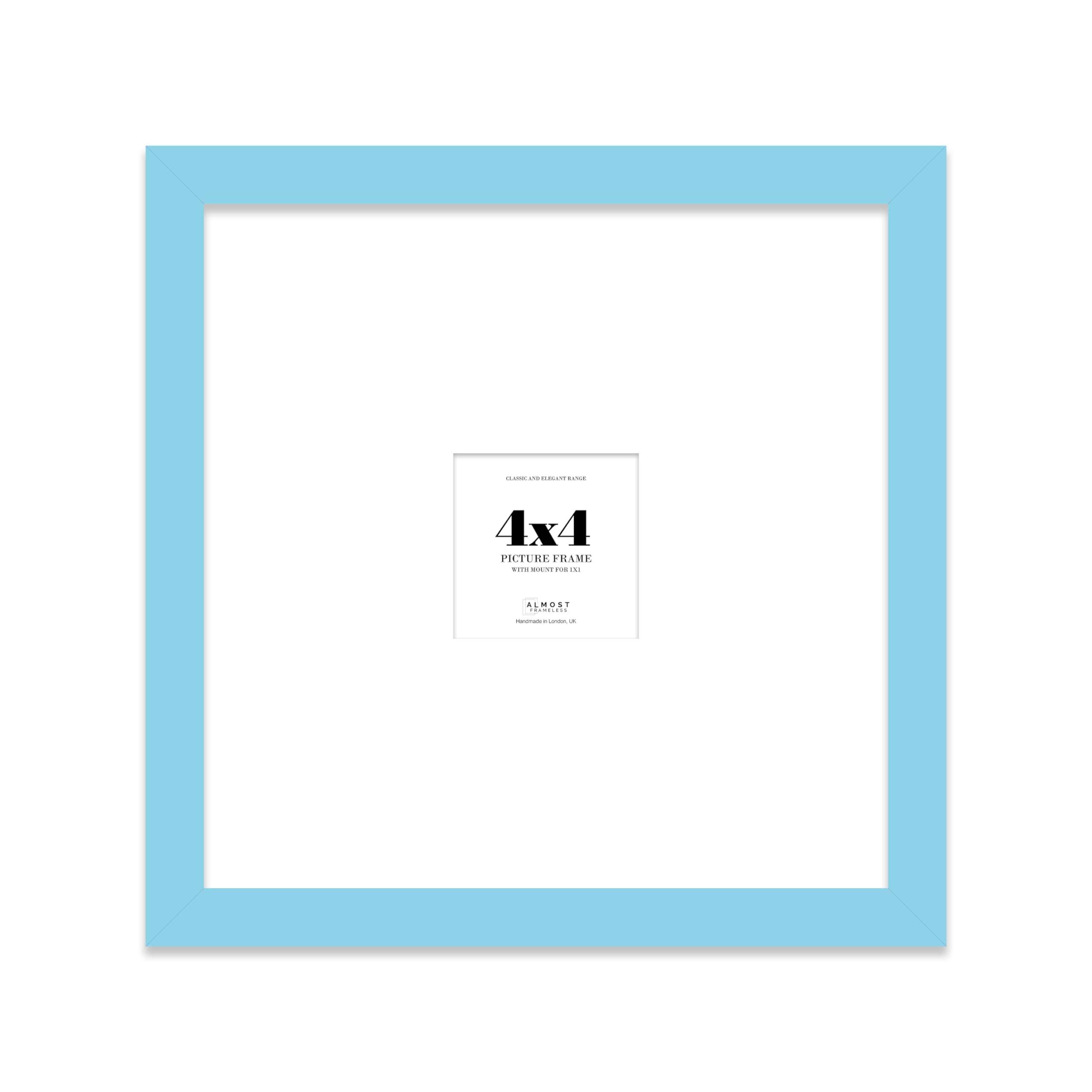 4X4" Light Blue Picture Frame4X4" Square Frame With 1X1" Mount For 4X4"/1X1" Pictures Moderrn Style Thin Edge1 Pack from B&Q