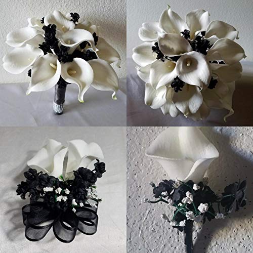 Ivory Black Bridal Wedding Bouquet Accessories Home & Kitchen