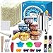IVSUN Kit de fabrication de bougies kit bougie a faire soi meme adulte avec de la cire d'abeille, huiles essentielles comme cadeau fête des mères