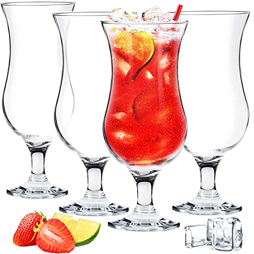 Konzept 11 Lot de 4 verres à cocktail longdrink, 420 ml, verres à bière, en verre transparent, ventre, stables, passent au lave-vaisselle Cover