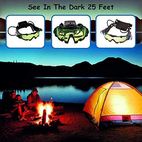 Weahre NIGHT-VISION-GOGGLES Spy Night Vision Goggles, Adjustable Led Night Goggles With Flip-Out Lights Green Lens For Kids Christmas Birthday Gifts Racing Bicycling thumb #3