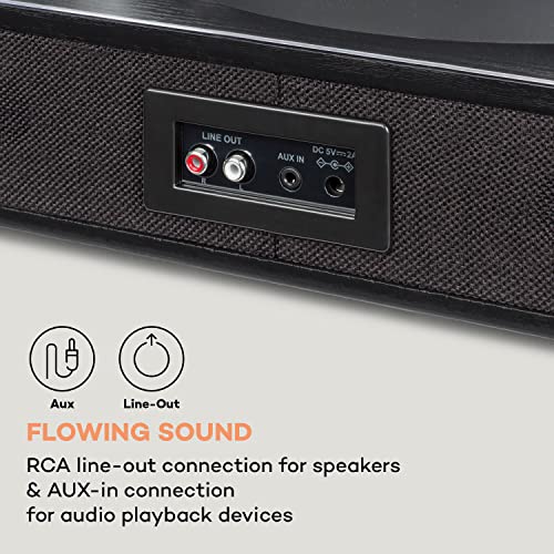 auna TT-Classic Plus Tourne-disque de protection de la poussière, Bluetooth, lecteur vinyle enregistreur 33/45/78 tr/min… - Les Beatles, Paul McCartney, John Lennon, RIngo Starr, George Harrison auna TT-Classic Plus Tourne-disque de protection de la poussière, Bluetooth, lecteur vinyle enregistreur 33/45/78 tr/min… – Image 8