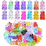 BronaGrand 40pcs Colorful Gummy Resin Bear Charms Pendants Candy Gummy Bear Charms Jewelry Making Finding Accessory for DIY Necklace Earrings Bracelet