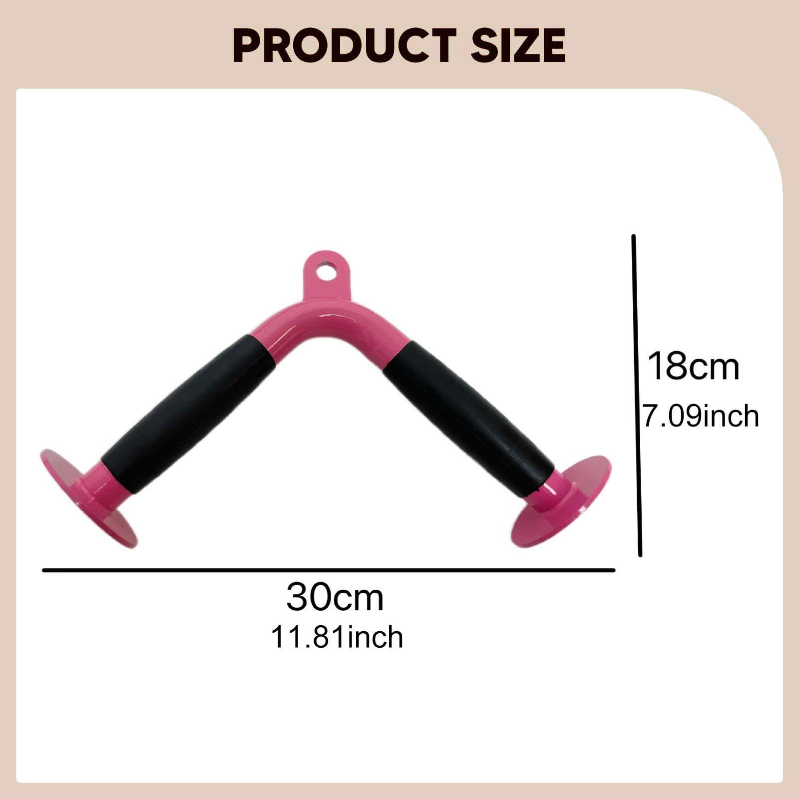 V Bar Attachment Mango de Acero para Entrenamiento de Fuerza con Diseño Antideslizante y Forma Ergonómica Adecuado para Gimnasios en Casa y Centros