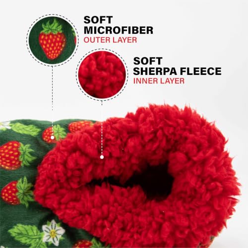 Image of Lazy One Fuzzy Slipper Socks for Women, Fleece House Slippers, Indoor Socks