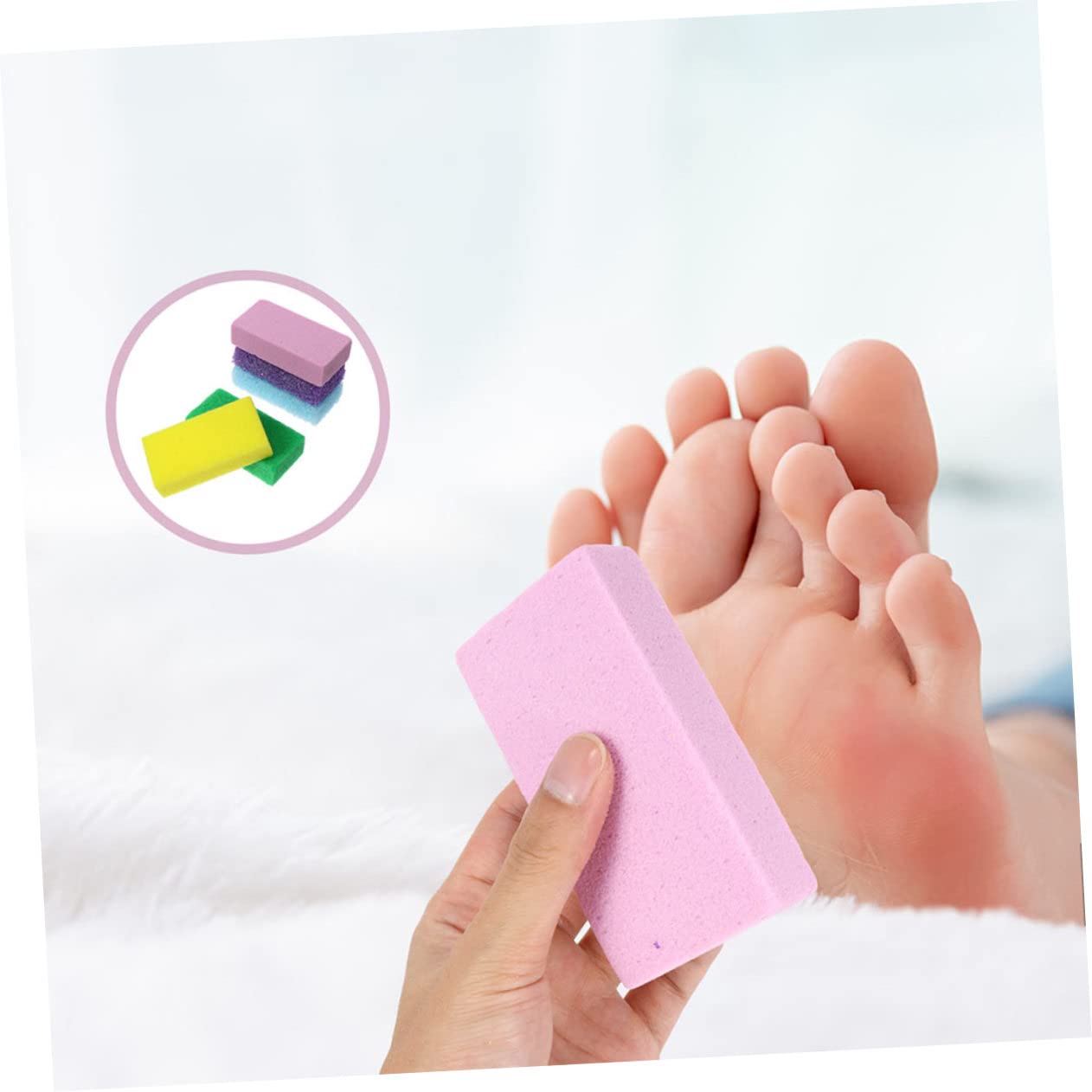Healvian 45piezas Pómez Para Pies Removedor De Piel Muerta y Durezas Herramienta De Masaje Para Pies Exfoliación Natural y Saludable Material Pu Duradero y Lavable