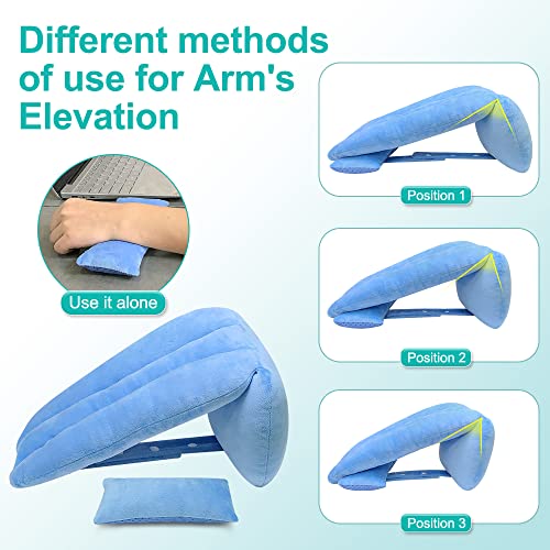 Zelen Arm Elevation Pillow Support Wedge with Mouse Wrist Pad Elevating Arm Medical Pillow Post Surgery Elevated Surgical Wedge Arm Pillows for Sleeping Wedge Foam Support Hand Elevator Arm by Zelen - Image 4
