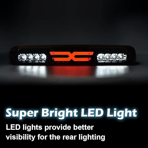 Vista 91 de GRAND ORANGE Tercera luz de freno LED compatible con Ford F150 2004-2008 /Compatible con Ford Explorer Sport Trac 2007-2010/Compatible con Ford Lobo