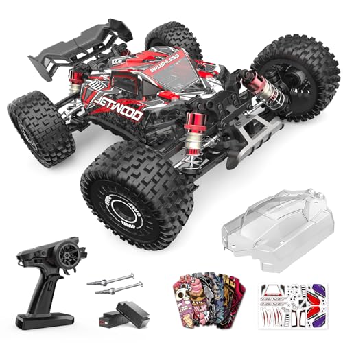 Jetwood 1/16 Fast Brushless RC Car for Adults, Max 42 mph High Speed RTR Remote Control Car,...
