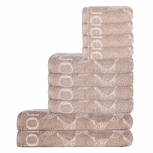 Joop! Handtuch Set, 10-TLG - Cornflower, 2X Duschtuch, 4X Handtuch, 4X Gästetuch Beige Set