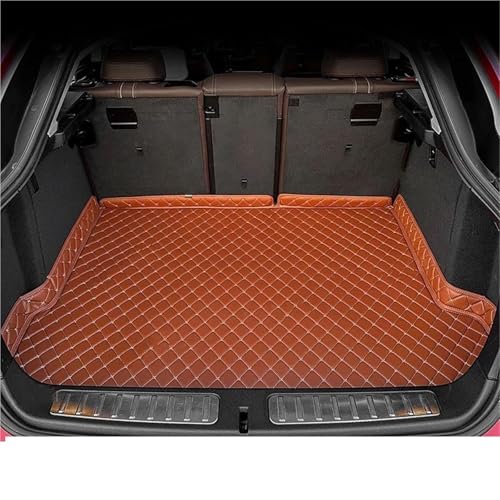 に適合するボルボ XC60 2018-2025 用トランクマット カーゴライナー 防水フロアカーペット トランク保護パッド カーゴトレイ リアトランクプロテクターパッド(茶色)