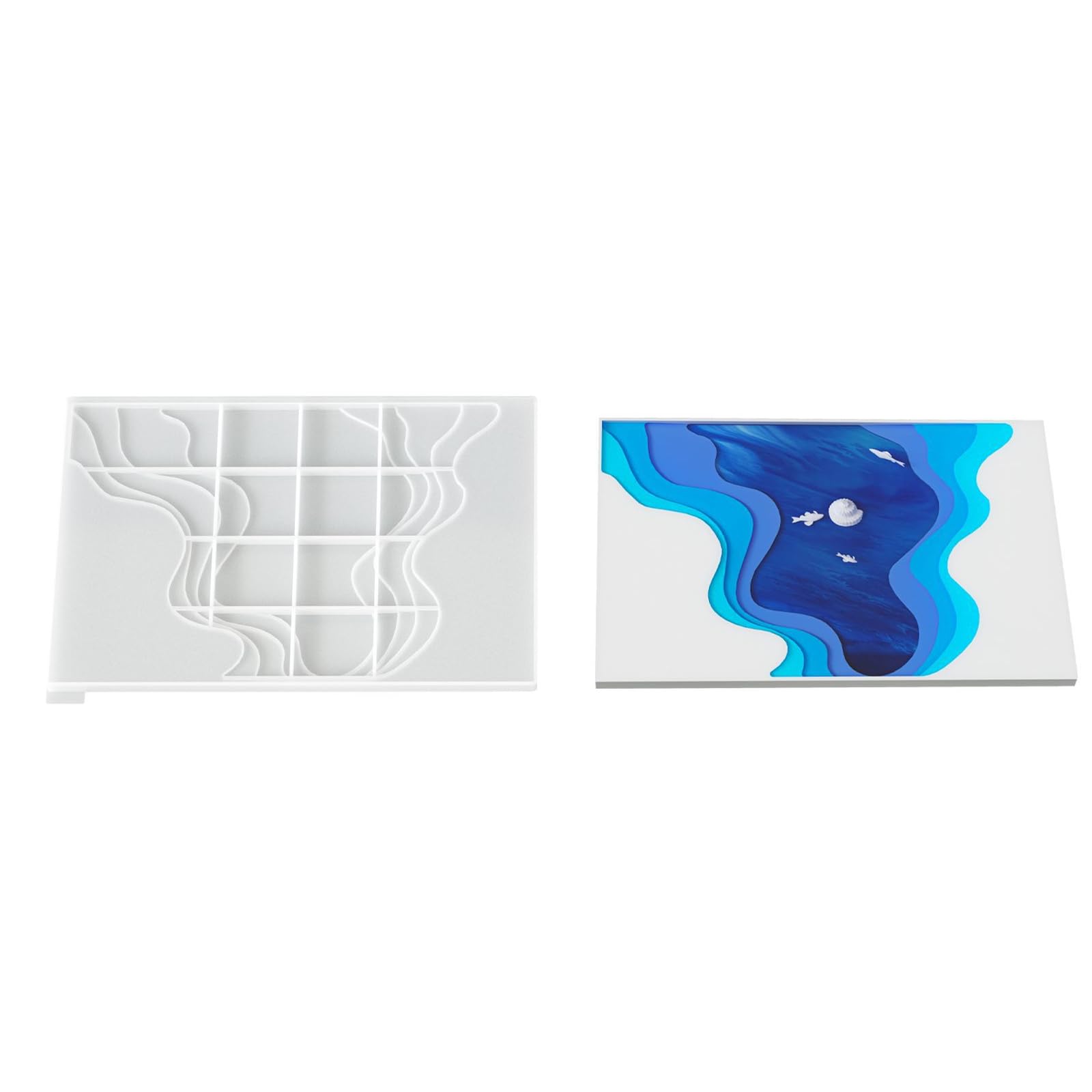 Oxxggkao Irregular Plate Silicones Molds Irregular Resin Tray for Making Storage Tray Gypsum Decoration Epoxy Resin Rosin