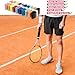 Exclaith 100 Pieces Tennis Racket Grip Tape Precut Tennis Badminton Racket Overgrips for Badminton Squash Rackets, 10 Colors